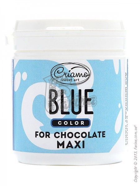 Краситель пищевой для шоколада Criamo Голубой/Blue maxi 160g< фото цена